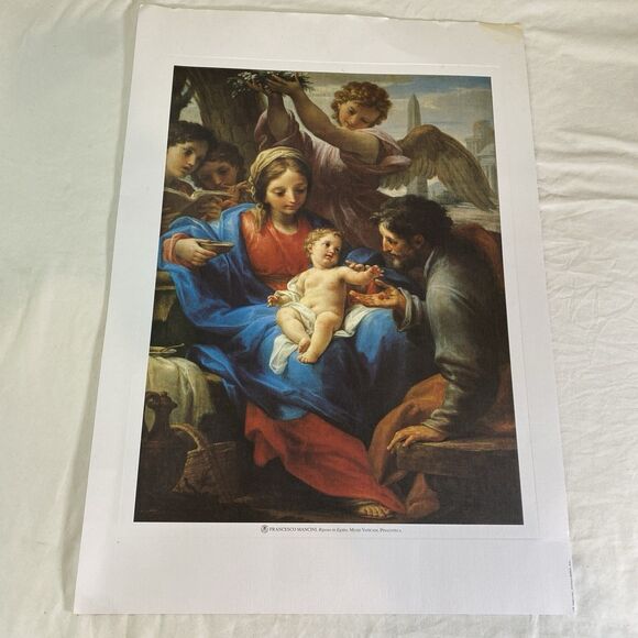 Rest on the Flight into Egypt Print 134 Francesco Mancini Printed in Italy